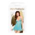 Penthouse Bedtime Story - Chemise & Thong (Turquoise) - L/XL