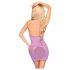 Penthouse Bedtime Story - Nightgown & Thong Set (Purple) - M/L