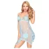 Penthouse Naughty Doll - Lace Dress & Thong Set (Blue)