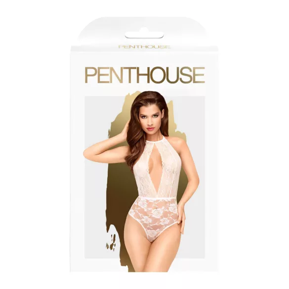 Penthouse Toxic Powder - Halter Neck Bodysuit (White)