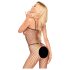 Penthouse Body Search - Open Net Bodysuit (Black) - XL