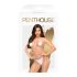 Penthouse Body Search - Open-Weave Fishnet Bodysuit (White)