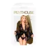 Penthouse Hypnotic Power - Lace Short Robe & Thong Set (Black) - XL