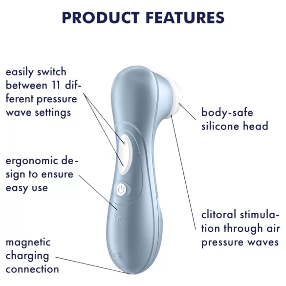 Satisfyer Pro 2 Gen2 - rechargeable air‑pulse clitoral stimulator (Blue)