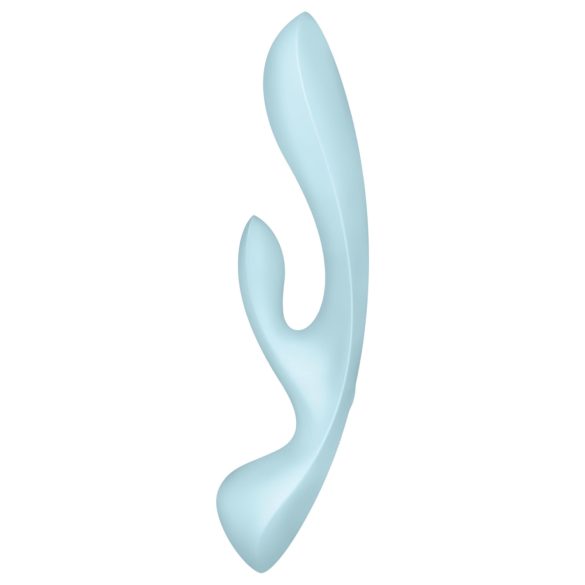 Satisfyer Triple Oh - Rechargeable Clitoral Vibrator with Arm (Blue)