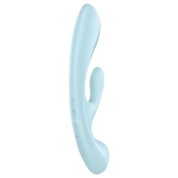 Satisfyer Triple Oh - Rechargeable Clitoral Vibrator with Arm (Blue)