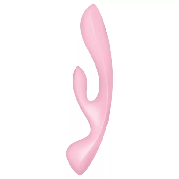 Satisfyer Triple Oh - Rechargeable Pink Vibrator with Clitoral Arm