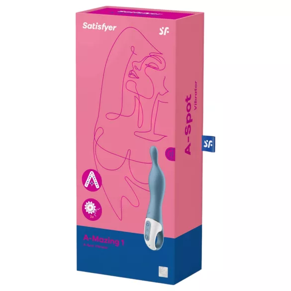 Satisfyer A-Mazing 1 - Rechargeable A-Spot Vibrator (Blue)