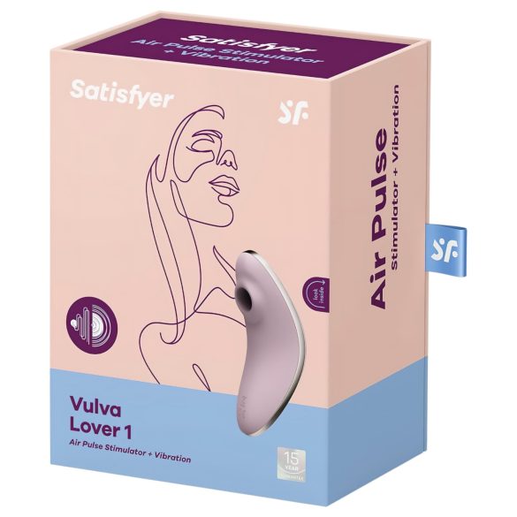Satisfyer Vulva Lover 1 - Air Pulse Clitoral Vibrator (Violet)