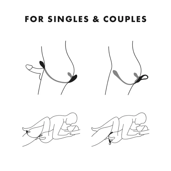 Satisfyer Plug & Play - Rechargeable Anal Vibrator & Penis Ring (Blue)