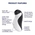 Satisfyer Orca - waterproof air-pulse clitoral stimulator (black & white)