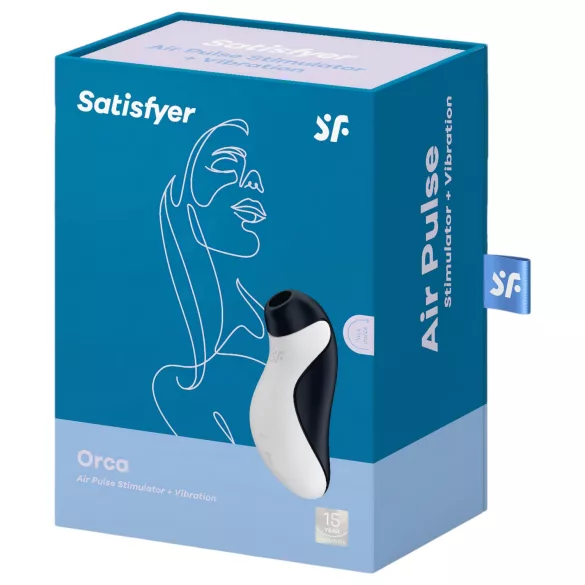Satisfyer Orca - waterproof air-pulse clitoral stimulator (black & white)