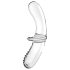 Satisfyer Double Crystal - Double-Ended Glass Dildo (Clear)