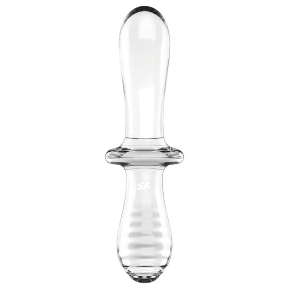 Satisfyer Double Crystal - Double-Ended Glass Dildo (Clear)