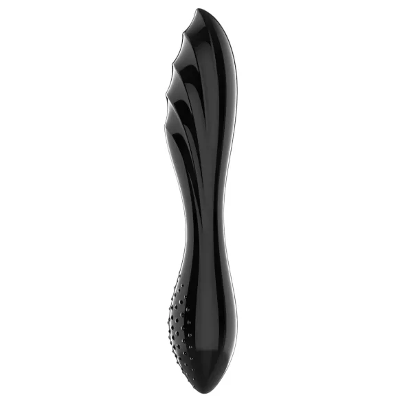 Satisfyer Dazzling Crystal 1 - Dual-Ended Glass Dildo (Black)