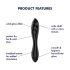 Satisfyer Dazzling Crystal 1 - Dual-Ended Glass Dildo (Black)