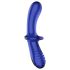 Satisfyer Double Crystal - Dual-End Glass Dildo (Blue)