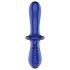 Satisfyer Double Crystal - Dual-End Glass Dildo (Blue)