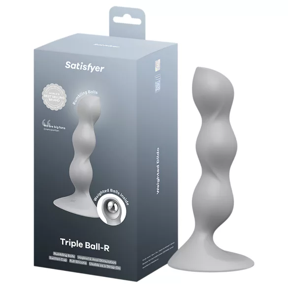 Satisfyer Triple Ball-R - Beaded Dildo (Gray)