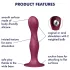 Satisfyer Double Ball-R - Weighted Suction Cup Dildo (Red)