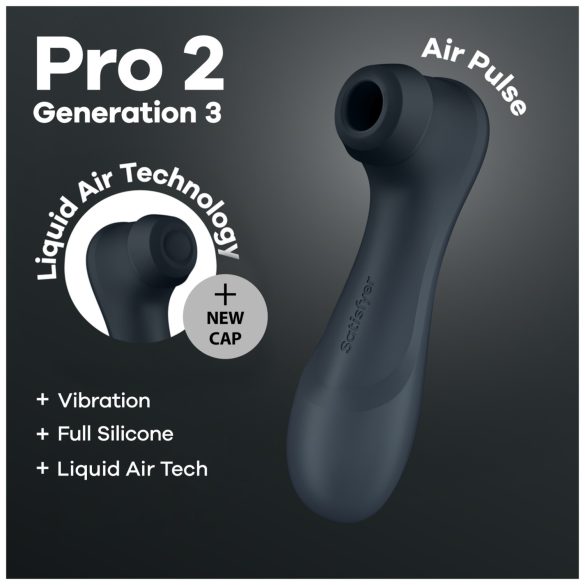 Satisfyer Pro2 Gen3 - Air Pulse Clitoral Stimulator (Dark Gray)