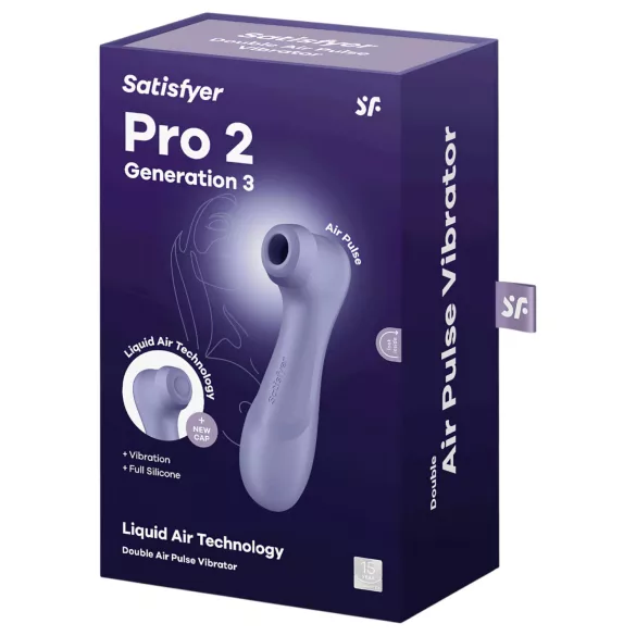 Satisfyer Pro 2 Gen3 - rechargeable air‑pulse clitoral stimulator (purple)