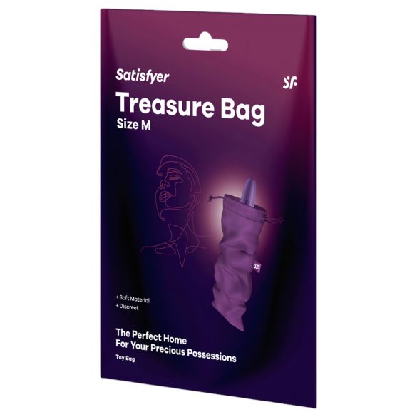 Satisfyer Treasure Bag - Discreet Medium Storage Pouch (Purple)