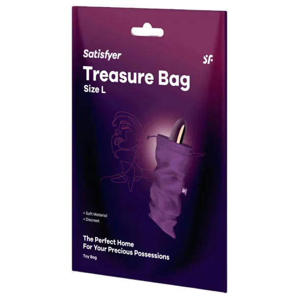 Satisfyer Treasure Bag L - Discreet Storage Pouch - Medium (Purple)