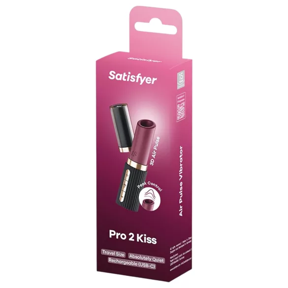 Satisfyer Deep Kiss - Air Pulse Lipstick Vibrator (Black)