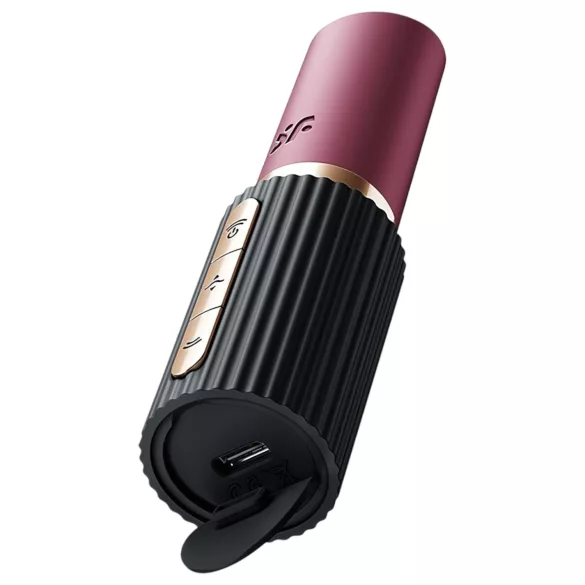 Satisfyer Deep Kiss - Air Pulse Lipstick Vibrator (Black)