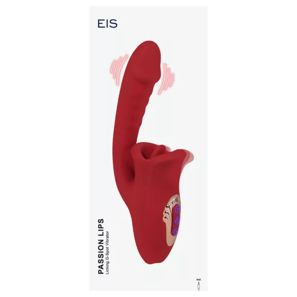 EIS Passion Lips - G-Spot Vibrator with Licking Function (Red)