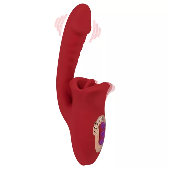EIS Passion Lips - G-Spot Vibrator with Licking Function (Red)