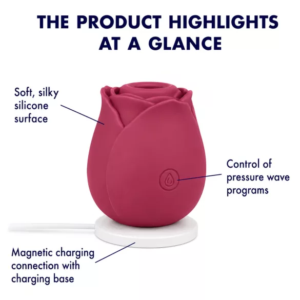 EIS Blush & Bloom - suction vibrating vibrator (red)
