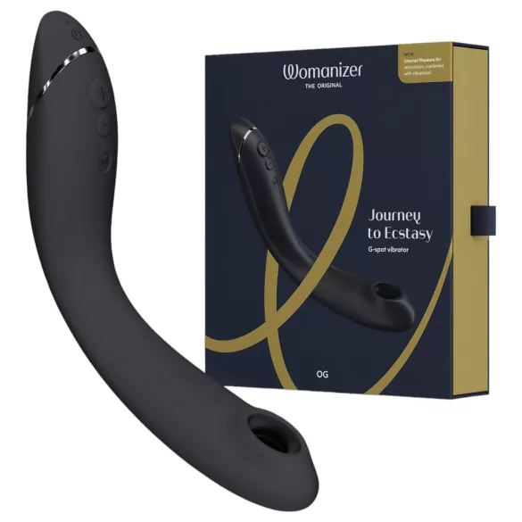 Womanizer OG - Rechargeable Airwave 2in1 Vibrator (Black)