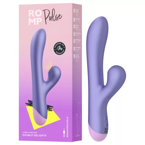 ROMP Pulse - G-Spot Vibrator with Airwave Clitoral Stimulator (Purple)