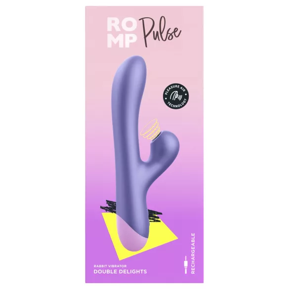 ROMP Pulse - G-Spot Vibrator with Airwave Clitoral Stimulator (Purple)