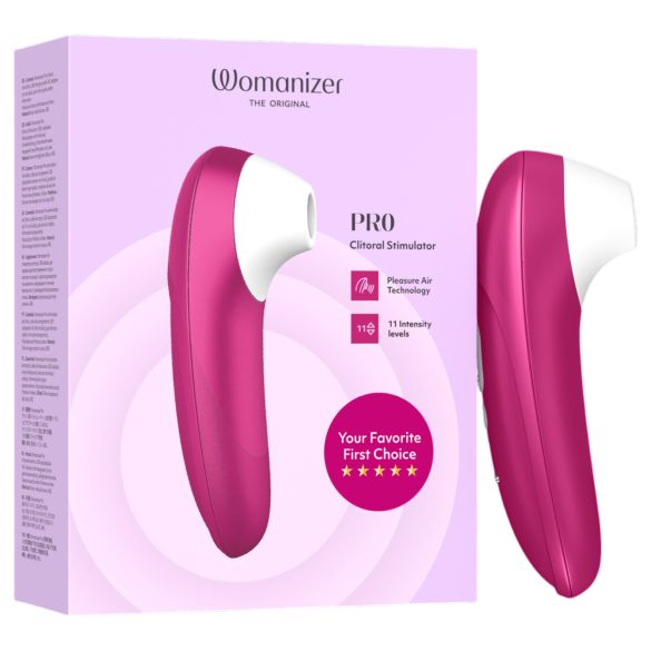 Womanizer Pro - Air Pulse Clitoral Stimulator (Pink)