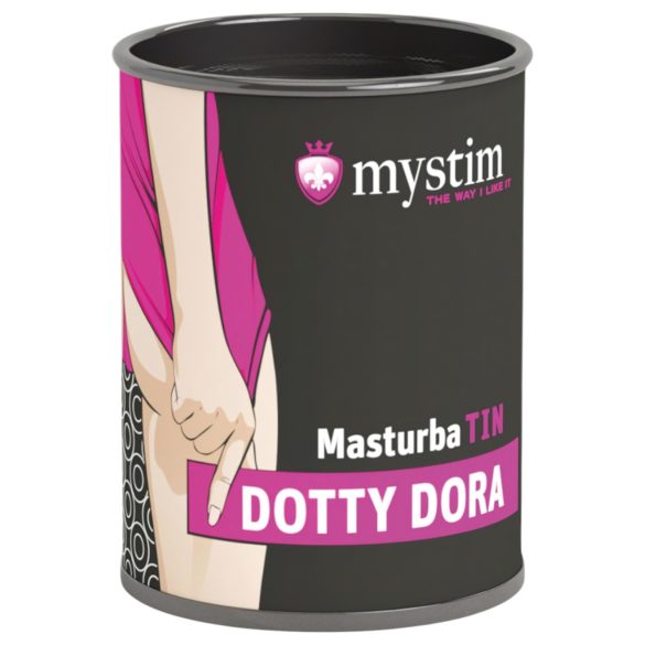 Mystim MasturbaTIN Dotty Dora - Textured Masturbator (White)