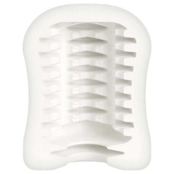 Mystim MasturbaTIN Ribbed Rita - Ribbed Masturbator (White)