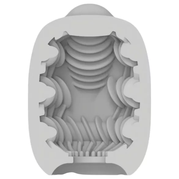 VIBEGGS Ribs Delight - Vibrating Egg Masturbator (White)