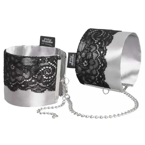 Fifty Shades of Grey - Satin Handcuffs (Silver)
