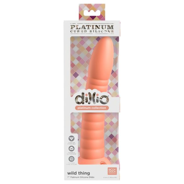 Dillio Wild Thing - Textured Dildo (19cm) - Orange