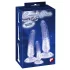 Crystal Clear - Anal Trainer Dildo Set - 3 Pieces (Translucent Blue)