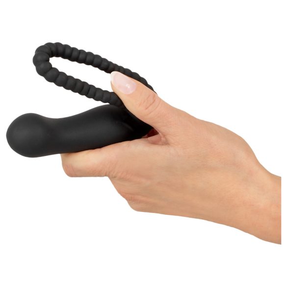 Black Velvet Perfect Fit - strap-on dildo (black)