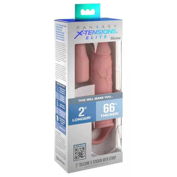Pipedream - X‑Tension Elite 2 - raised‑ring penis sleeve (flesh‑coloured)