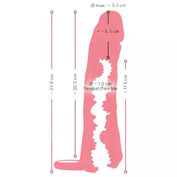 Nature Skin - 2-in-1 Real Feel Sleeve & Extender - 23cm (Natural)