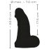 Realistixxx Real Giant - 22 cm Black Dildo with Balls
