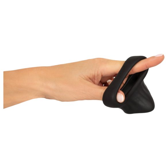 Erecto - Black Penis Ring with Ball Stretcher