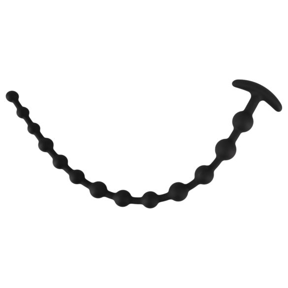 Black Velvet - Beaded Anal Dildo (Black)