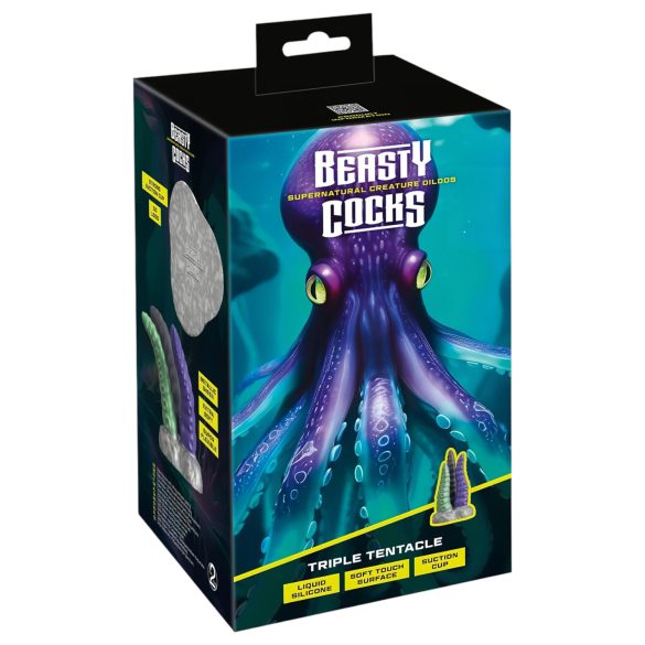 Beasty Cocks Triple Tentacle - Triple Octopus Arm Dildo